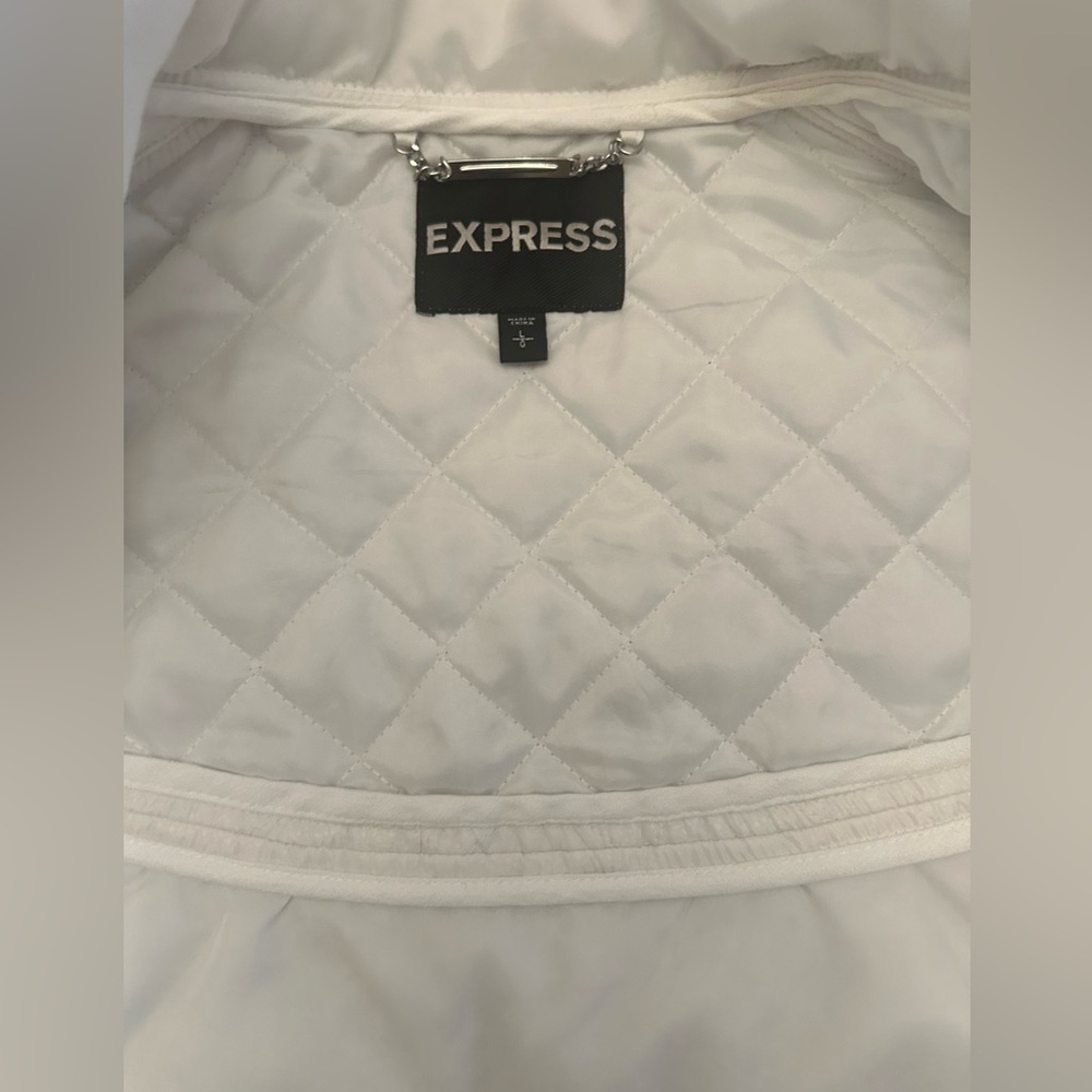 Express White Athletic Jacket Size Large - Picture 5 of 5